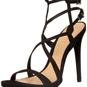 Schutz Women's Maggy Double ankle strap sandal - black - size 10B